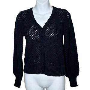 Donna Karan Classic V NECK CARDIGAN Sweater Navy Size XS New NWT